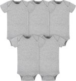 Gerber unisex-baby 5-pack Solid Onesies Bodysuits